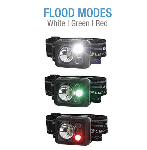 LuxPro LP738 362 Lumen Waterproof Rechargeable Micro Headlamp, Multi-Modes