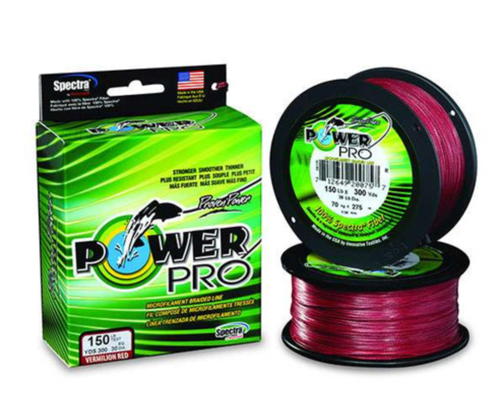 Power Pro Original Spectra Vermilion Red Braided Line (150,300,500,1500yd)