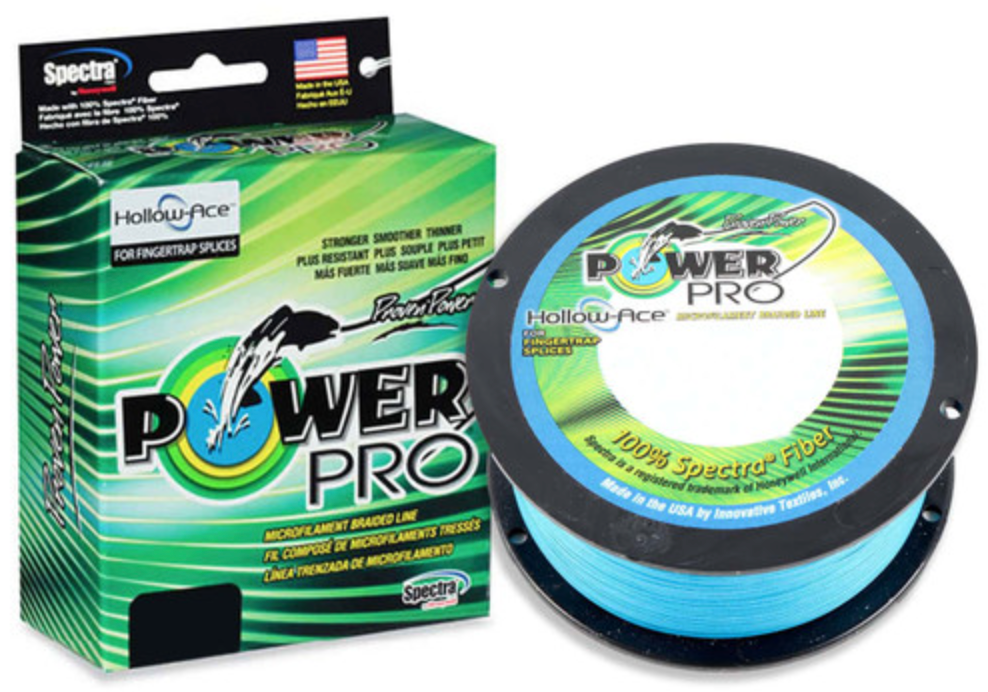 PowerPro Hollow Ace Fishing Line (80lb-130lb, 500yd, Blue, White, Yellow)