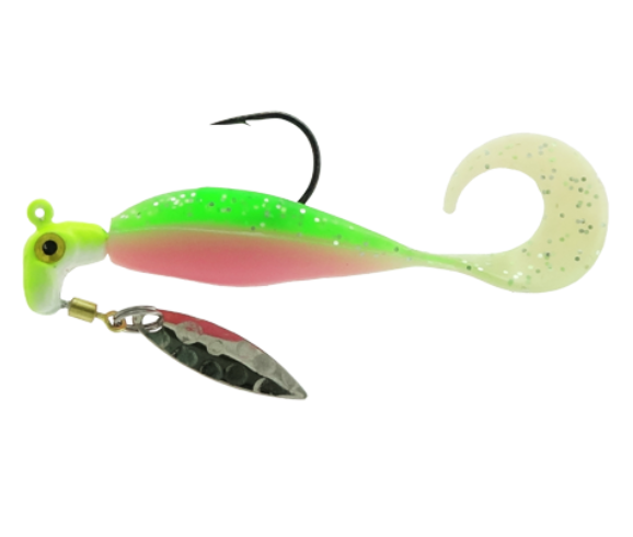 Road Runner Vibe Runner Underspin Jig Head Plastic Curl Tail