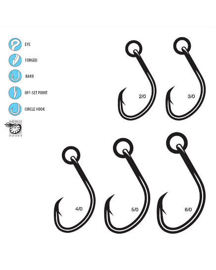 Gamakatsu Nautilus Circle Heavy Duty NSB Hooks w/ Solid Ring