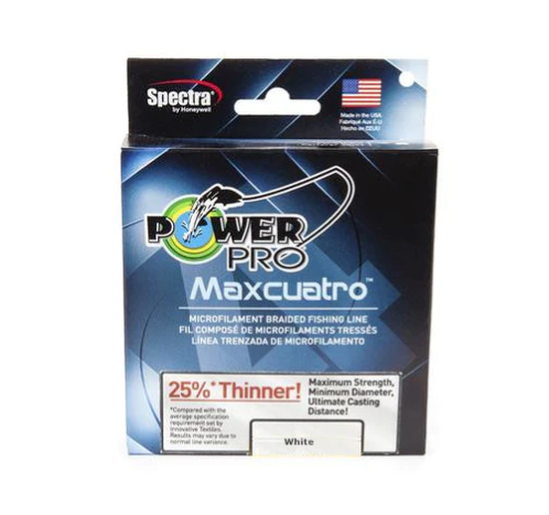 Power Pro Maxcuatro Braided Line (Moss Green/Hi Vis Yellow/White)