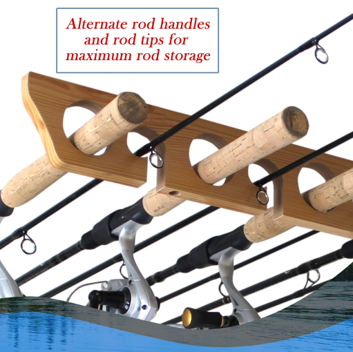 Rush Creek 3 in 1, 2-Piece 11-Rod Wall/Ceiling Rod Rack