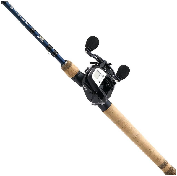 Abu Garcia MAXLPDLC/EAG70M-FC ABU Max Digital Line Counter LP Reel 20 sz on 7' Med Fenwick Eagle Fast Tapper Rod w/ Bonus 3 Flicker Baits