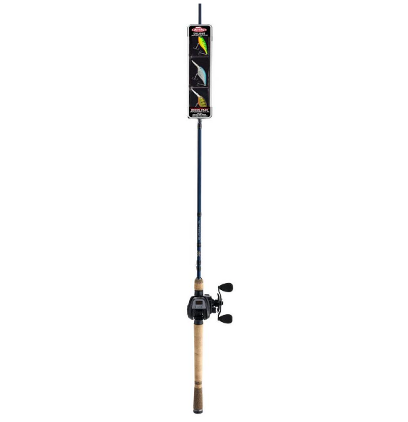 Abu Garcia MAXLPDLC/EAG70M-FC ABU Max Digital Line Counter LP Reel 20 sz on 7' Med Fenwick Eagle Fast Tapper Rod w/ Bonus 3 Flicker Baits