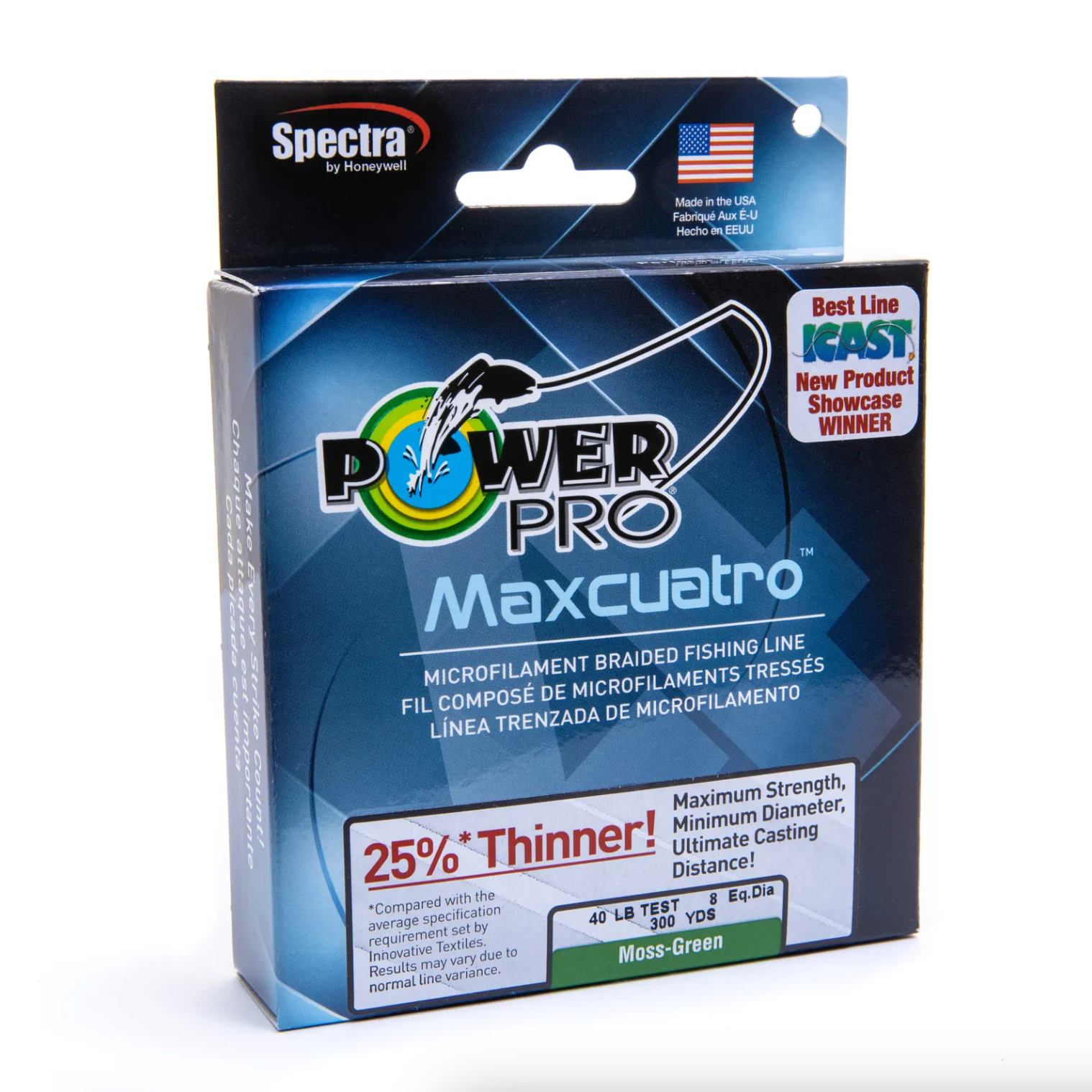 Power Pro Maxcuatro Braided Line (Moss Green/Hi Vis Yellow/White)