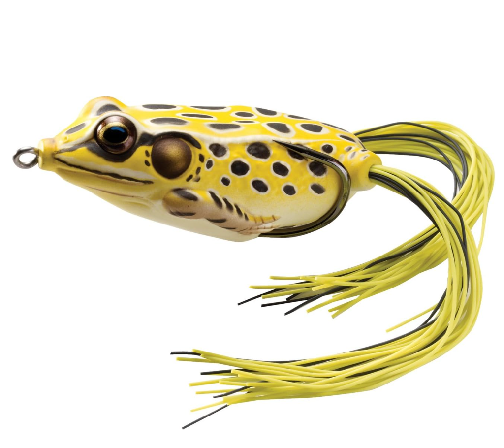 LiveTarget Frog Hollow Body Topwater Lure, Yellow/Black, 2 5/8"