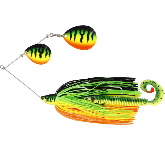 Westin MonsterVibe Spinnerbait, Colorado, 2 5/16 oz, Crazy Firetiger