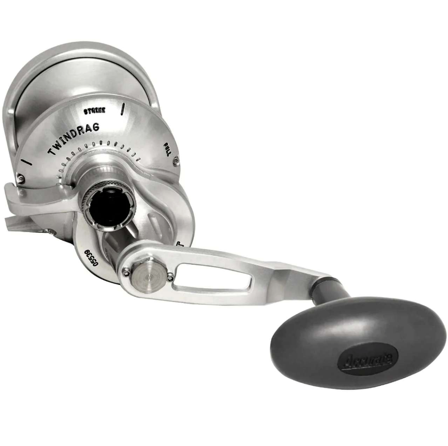 Accurate BV2-600-S Valiant 600 Two Speed Reel, Silver, Right-Hand