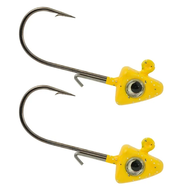 Hurricane Flat Head Shad Jig Head, 2oz, Yellow