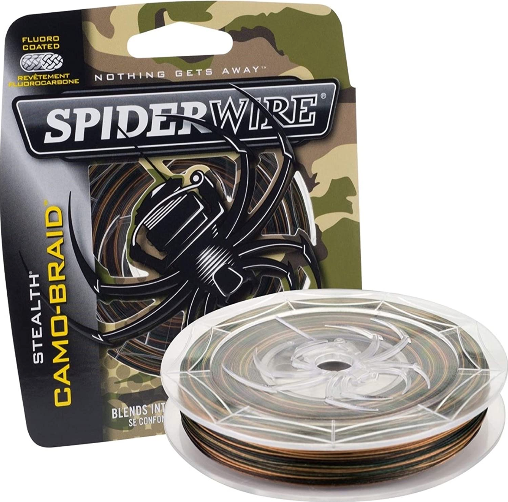 Spiderwire Stealth Braided Superline [125/200/300 Yards, Moss Green/Yellow/Camo]