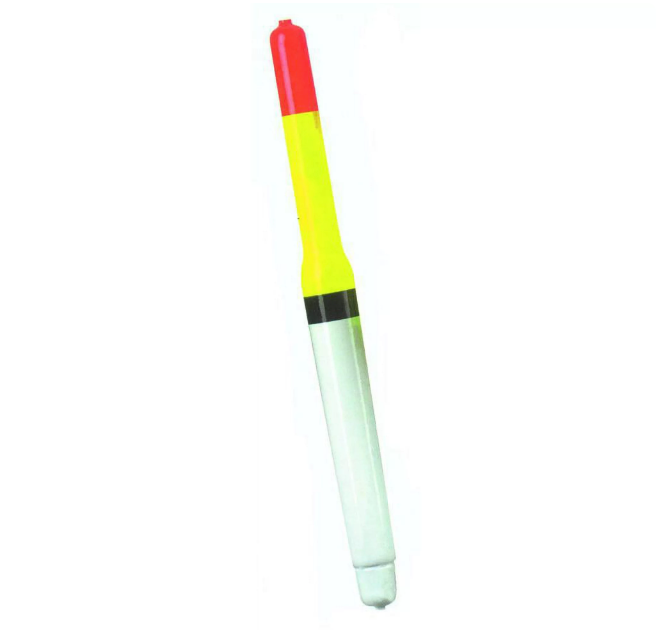 Little Joe Weighted Pole Float, 12", Fluorescent Orange/Yellow/White