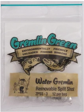 Water Gremlin Green Removable Split Shot