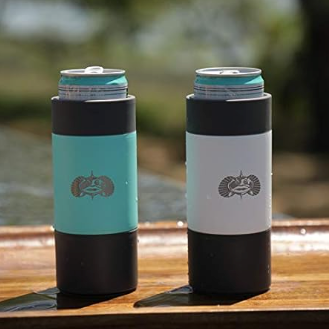 Toadfish Non-Tipping SLIM CAN Cooler for 12oz Cans, 2-Pack, Teal