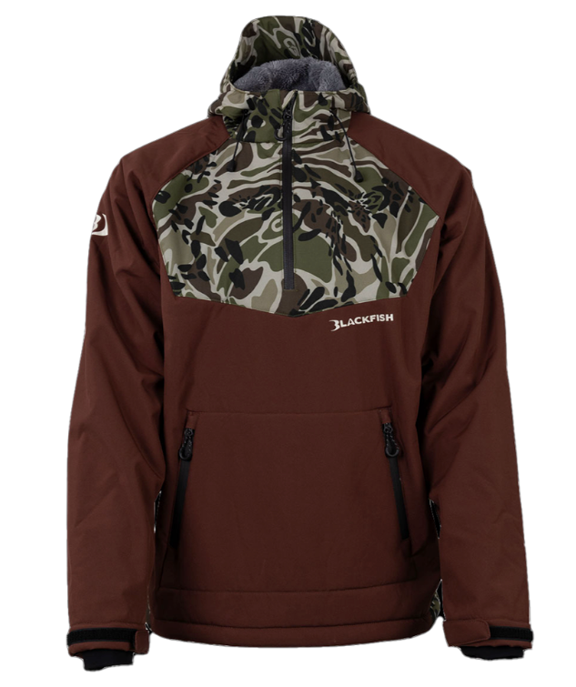 Blackfish Gale Softshell Pullover - Brown/Prym1 OS Woods - L