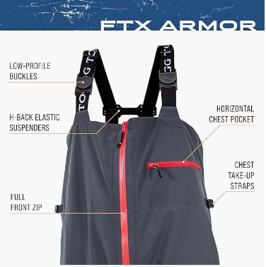 Frogg Toggs FTX Armor Bib Dark Graphite Size LG