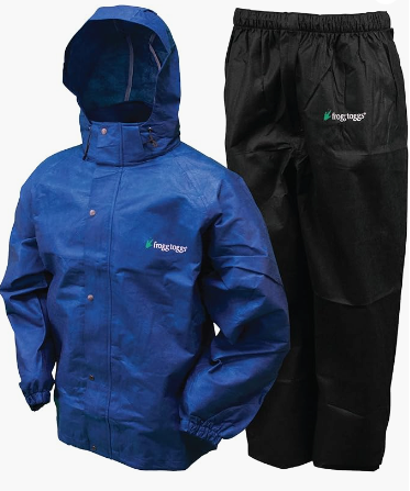 Frogg Toggs Men's Classic All-Sport Rain Suit Royal Blue/Black Large