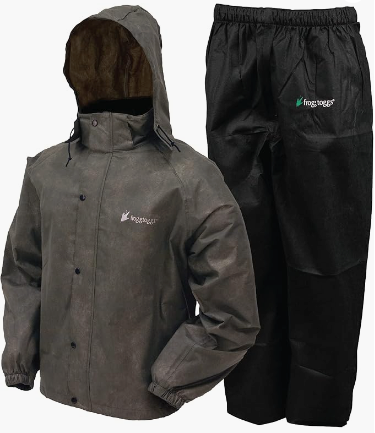 Frogg Toggs Men's Classic All-Sport Rain Suit Stone/Black 2X-Large