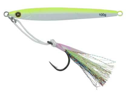 Hogy Sand Eel Jig with Teaser Assist Hook, 3.5oz, Albie Crack