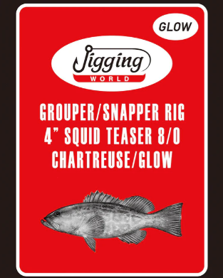 Jigging World Grouper/Snapper 3" Fat Squid Teaser Rigs