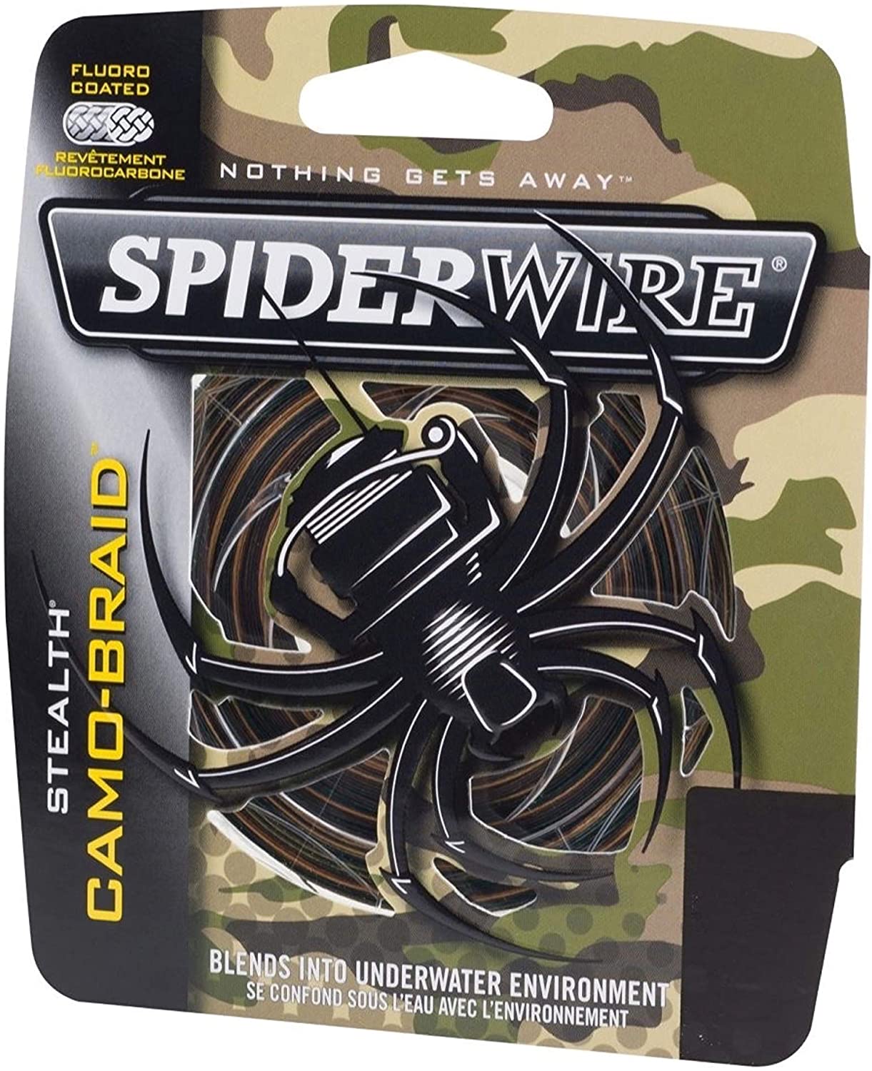 Spiderwire Stealth Braided Superline [125/200/300 Yards, Moss Green/Yellow/Camo]