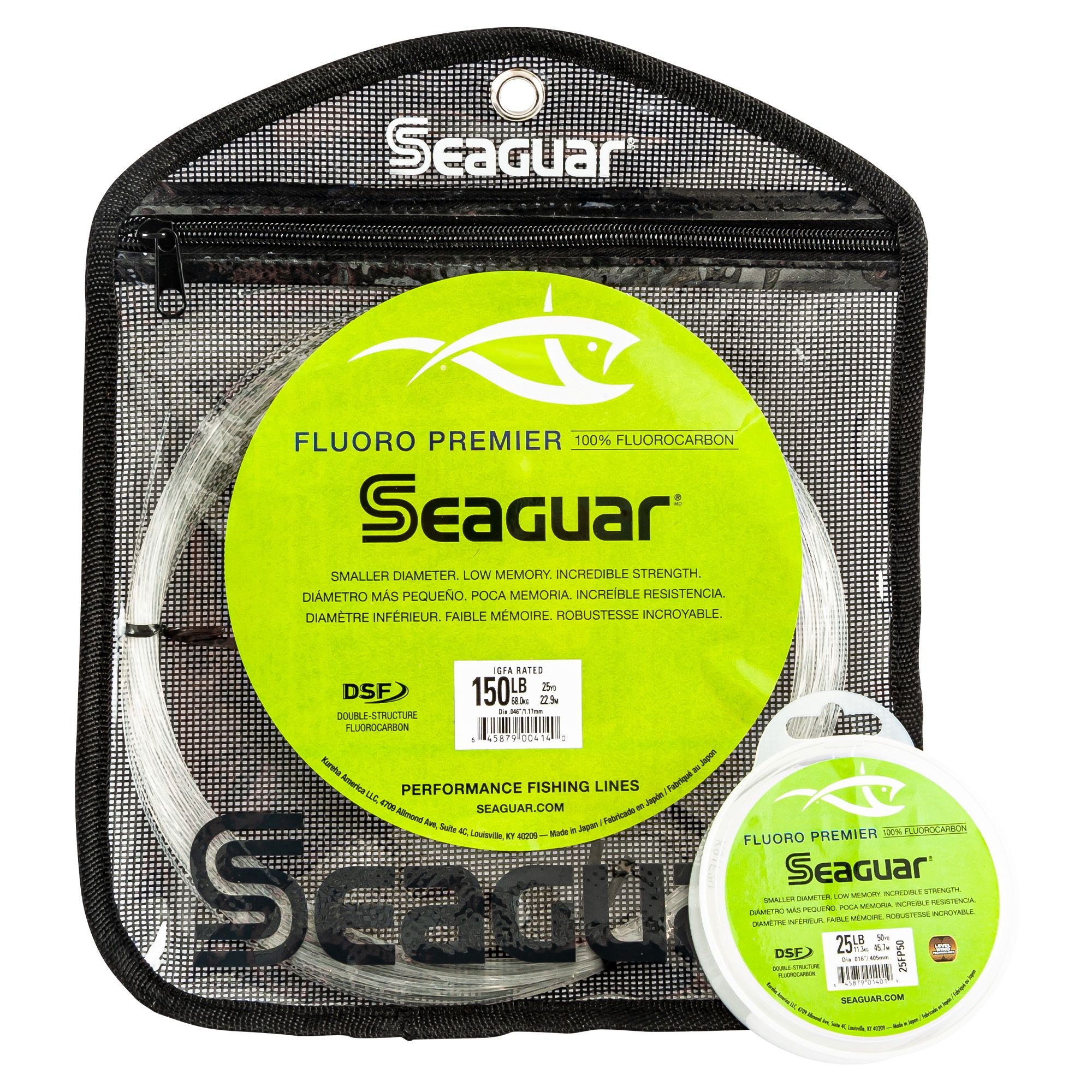 Seaguar Premier Big Game Fluorocarbon Leader Material 100lb 0.036 Diameter 25yd