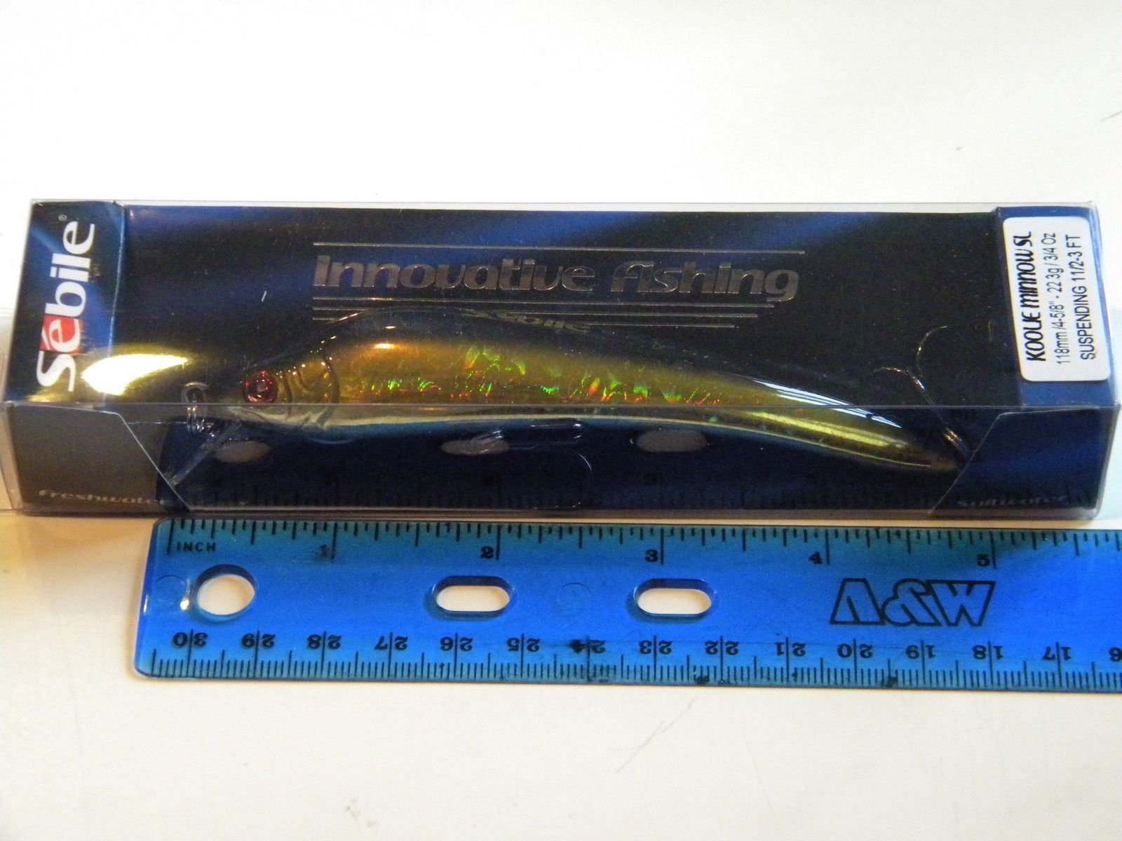 Sebile Koolie Minnow Stick Bait 118 Suspending Barra Lure 118mm NIB OG Gold SL