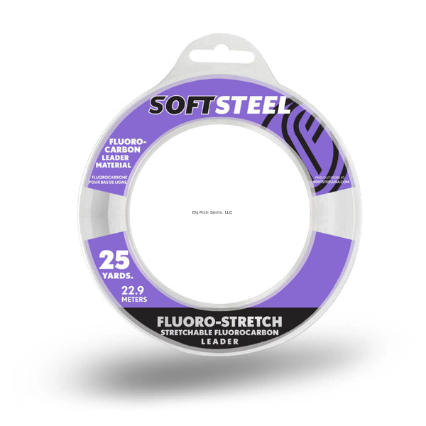 Soft Steel Fluoro-Stretch Stretchable Fluorocarbon Leader 25yd Spool