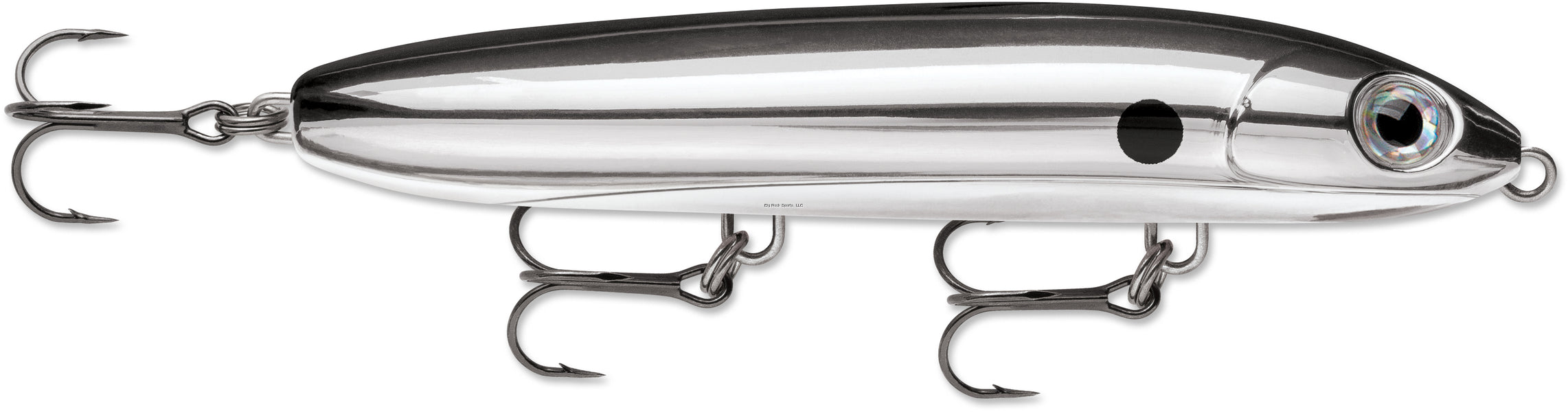 Rapala Skitter V 13 Topwater Floating, 5-1/4", 1oz, Pure Chrome