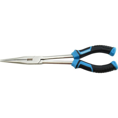 Shimano Brutas, 11", Needle Nose Pliers, Blk/Cyan Handles, High Carbon Steel