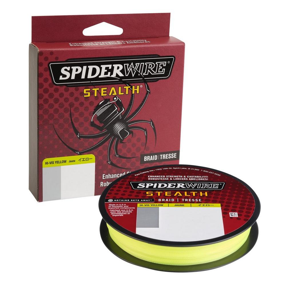 Spiderwire Stealth Braided Superline [125/200/300 Yards, Moss Green/Yellow/Camo]