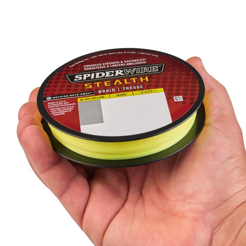 Spiderwire Stealth Braided Superline [125/200/300 Yards, Moss Green/Yellow/Camo]