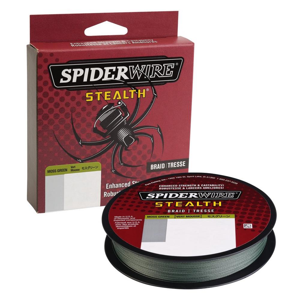 Spiderwire Stealth Braided Superline [125/200/300 Yards, Moss Green/Yellow/Camo]