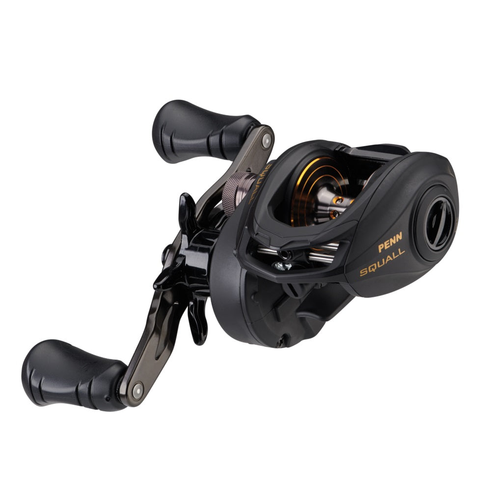 Penn Squall Low Profile Baitcasting Fishing Reels, Metal Frame