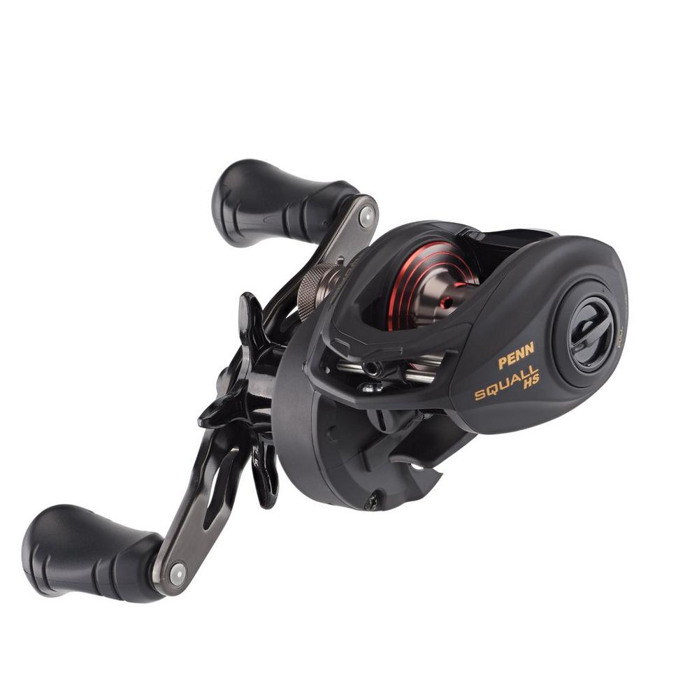 Penn Squall Low Profile Baitcasting Fishing Reels, Metal Frame