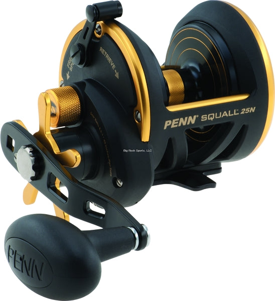 Penn SQL25N Squall Star Drag Conventional Reel, RH, 6BB + 1RB, 6.0:1 Ratio