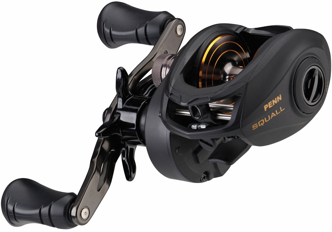 Penn Squall Low Profile Baitcasting Fishing Reels, Metal Frame