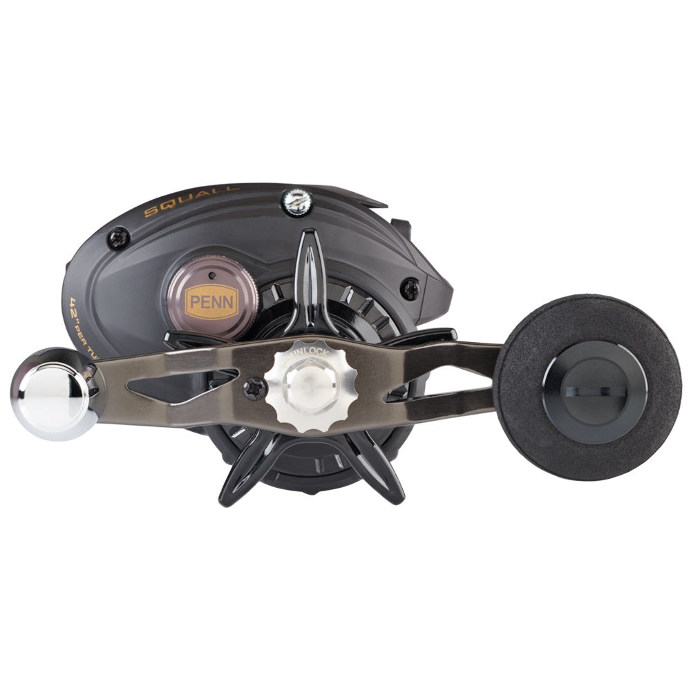 Penn Squall Low Profile Baitcasting Fishing Reels, Metal Frame