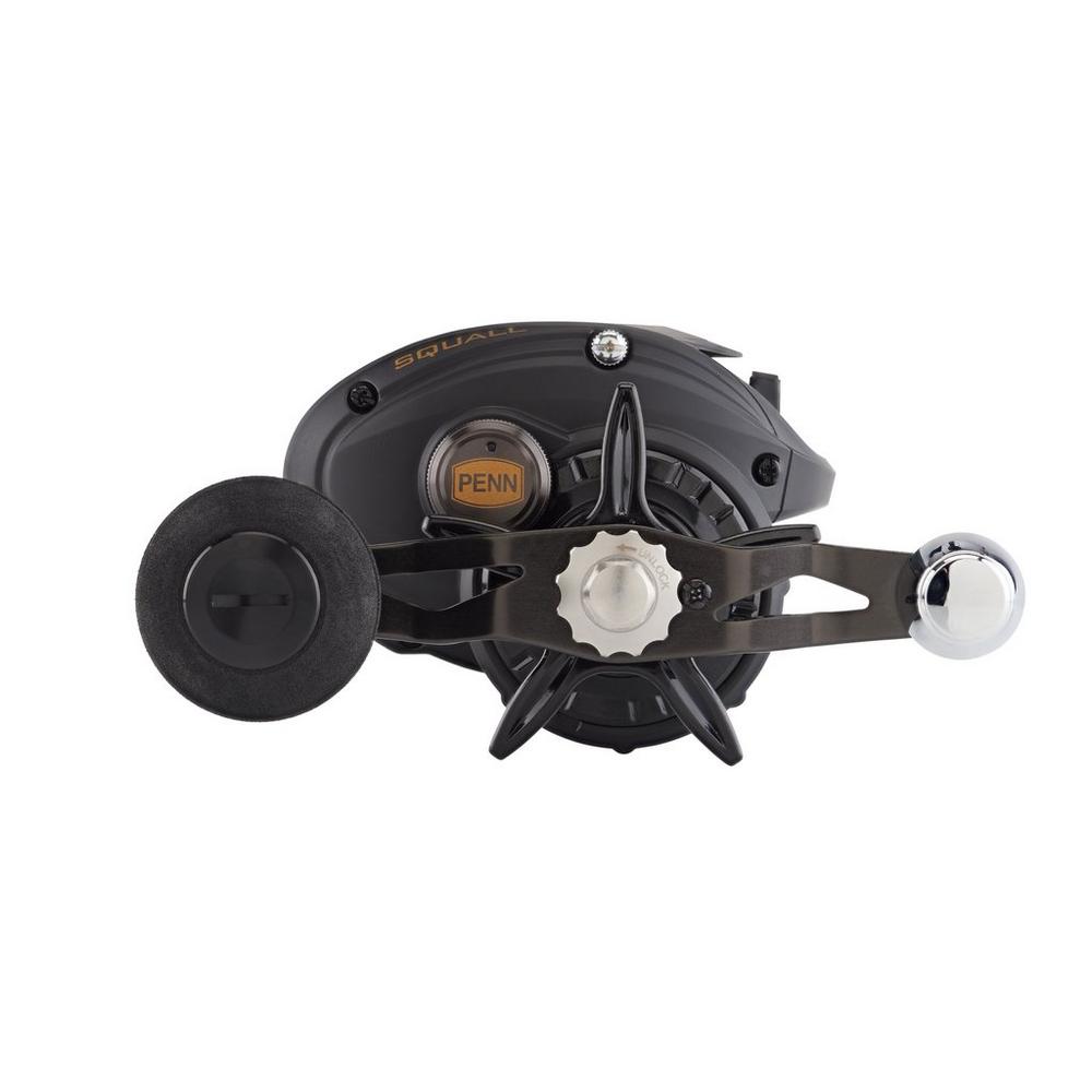 Penn Squall Low Profile Baitcasting Fishing Reels, Metal Frame