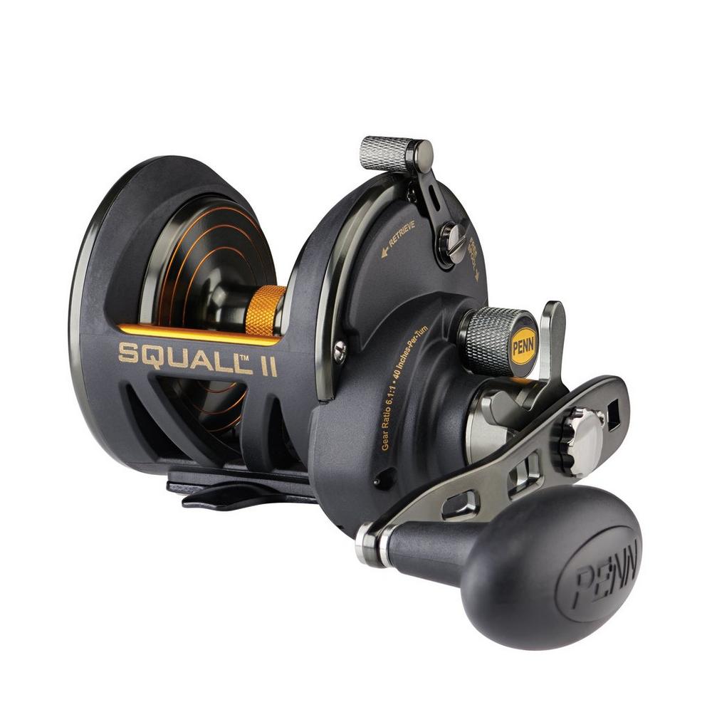 Penn Squall II Star Drag Conventional Fishing Reels, RH/LH, 6BB+1SSB, 6.1:1 GR