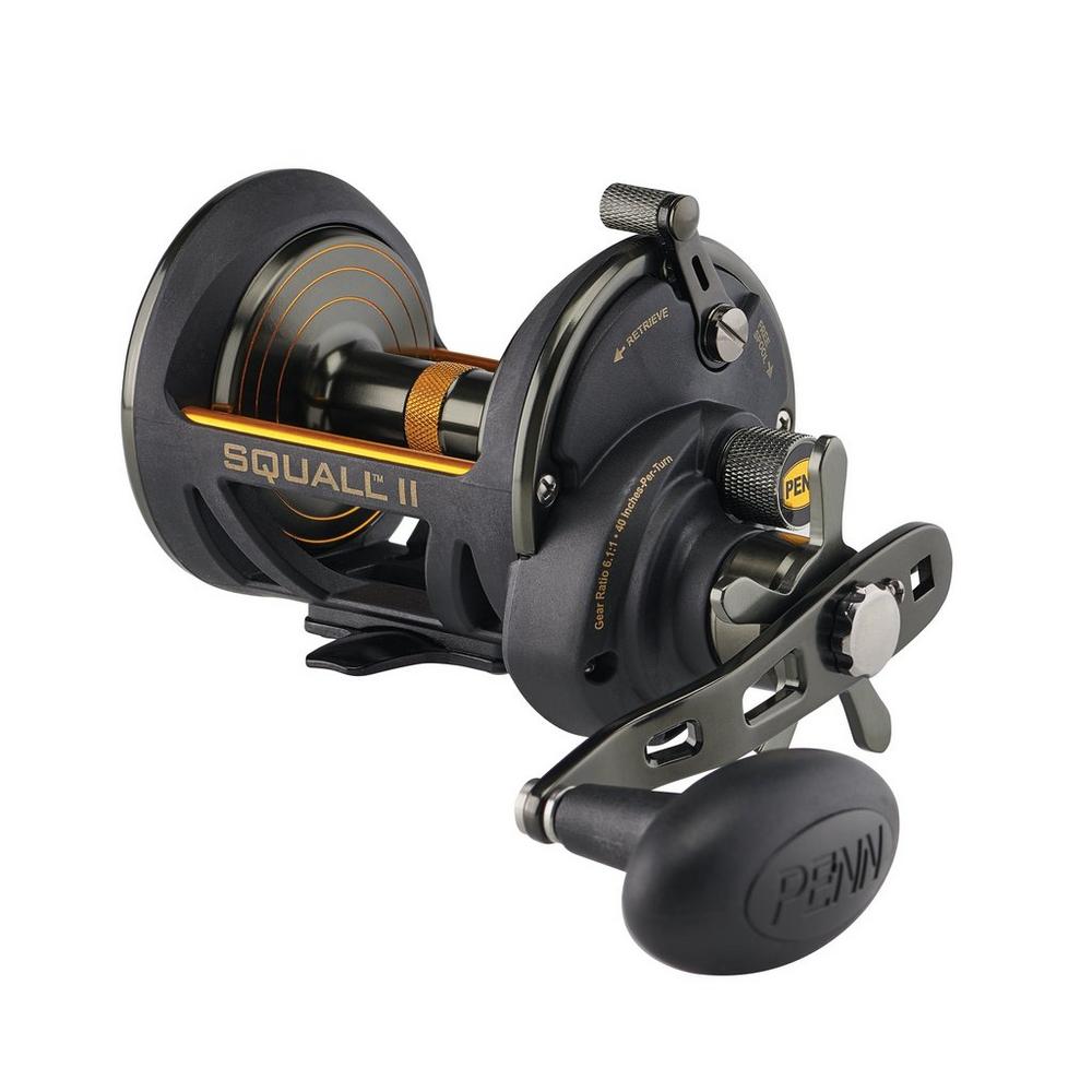 Penn Squall II Star Drag Conventional Fishing Reels, RH/LH, 6BB+1SSB, 6.1:1 GR