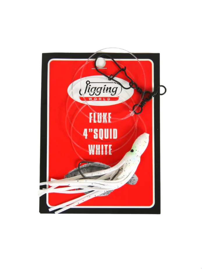 Jigging World Fluke Rig with 4" Squid