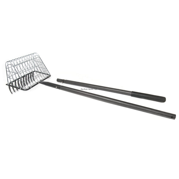 Sea Striker Clam Rake with Basket, 2 pc handle, 10" basket, 60" height