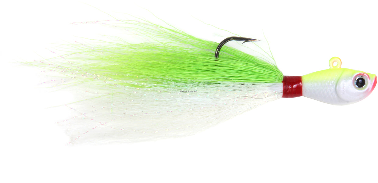 Sea Striker Bucktail Jig, Holographic Eyes, Black Nickel