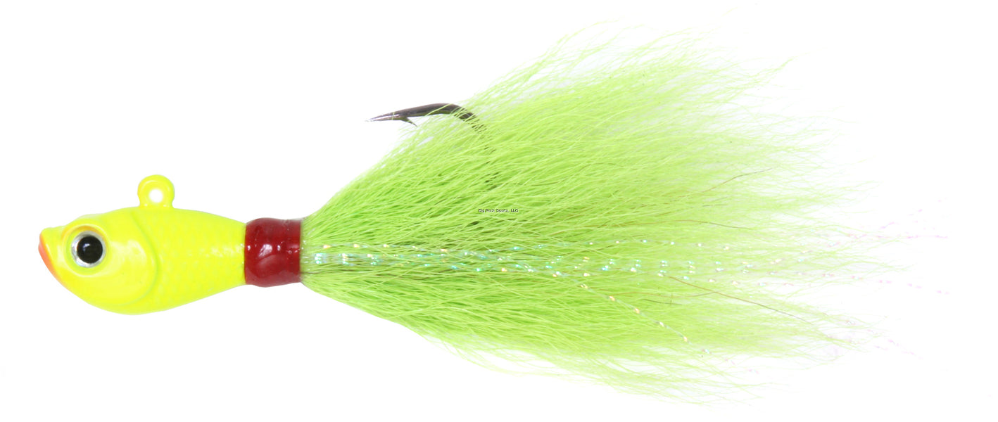 Sea Striker Bucktail Jig, Holographic Eyes, Black Nickel