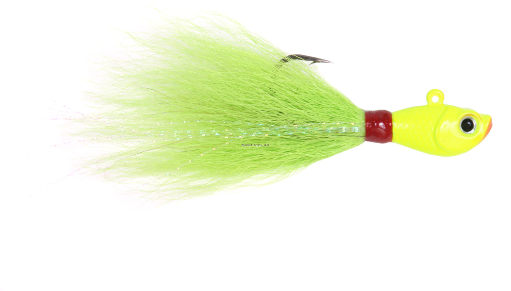 Sea Striker Bucktail Jig, Holographic Eyes, Black Nickel