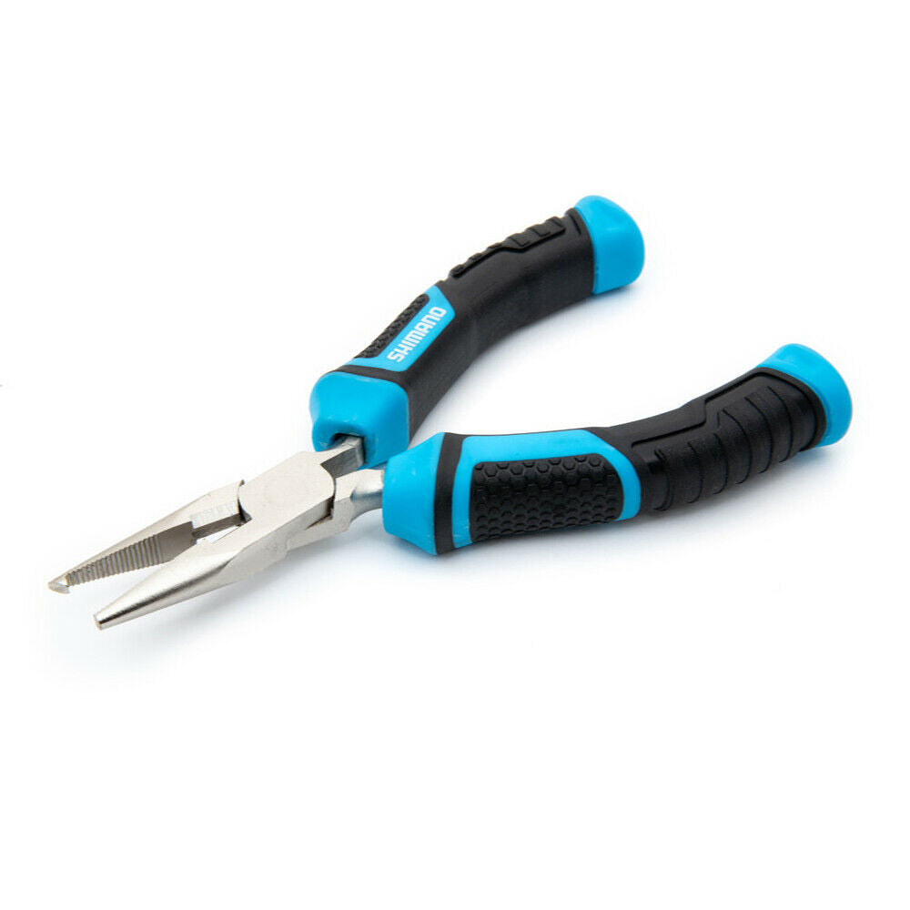 Shimano Brutas, 5" Split Ring Pliers, Blk/Cyan Handles, High