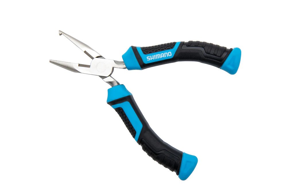 Shimano Brutas, 5" Split Ring Pliers, Blk/Cyan Handles, High