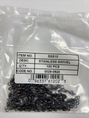 KROK Stainless Barrel Swivels Sz 10 150Lb 100Pk