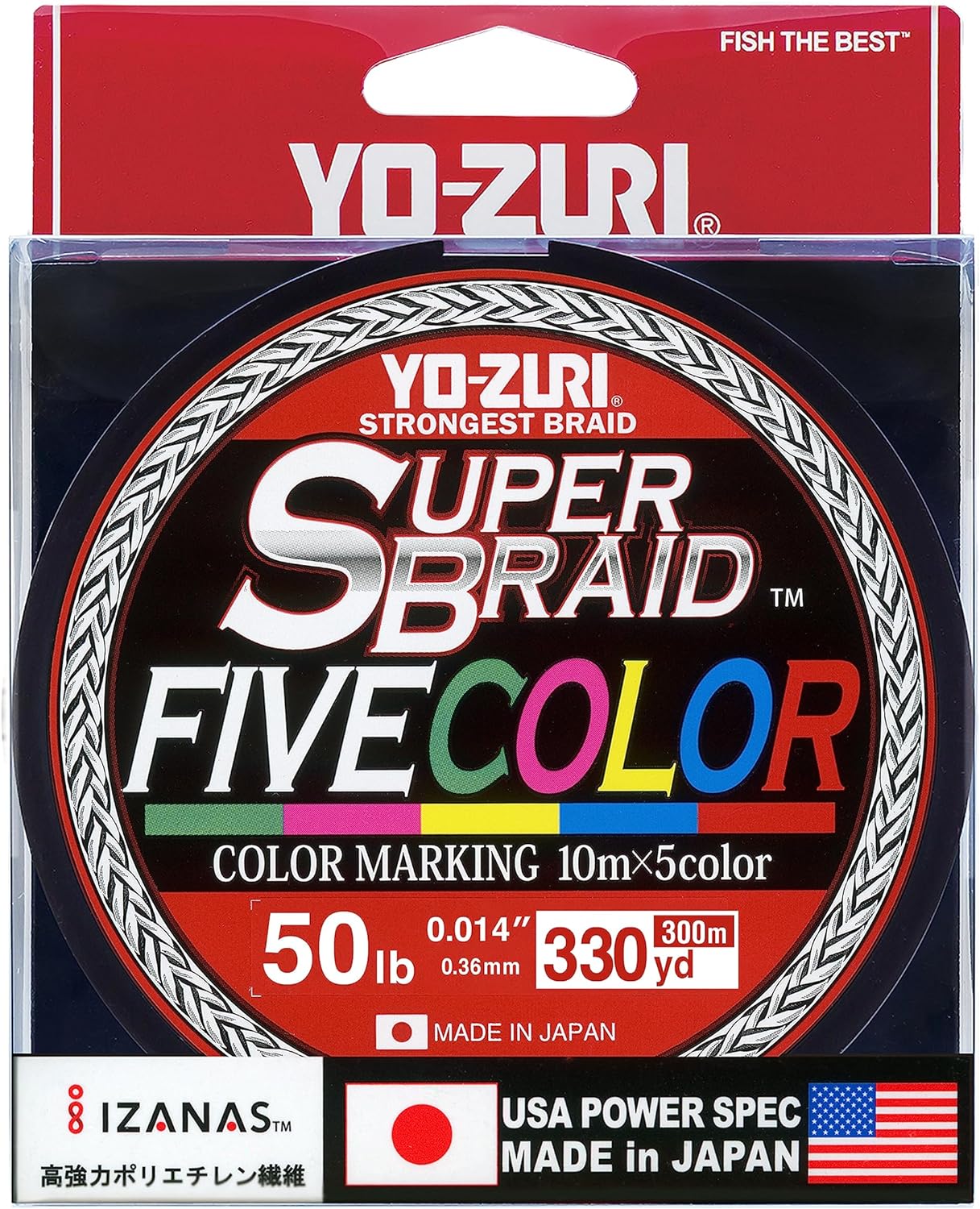 Yo-Zuri SuperBraid Braided Line, 330yd, Five Color